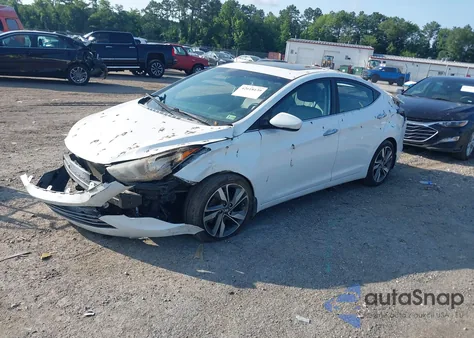 2016 Hyundai Elantra Limited z USA, uszkodzony, nr VIN 5NPDH4AE4GH654766